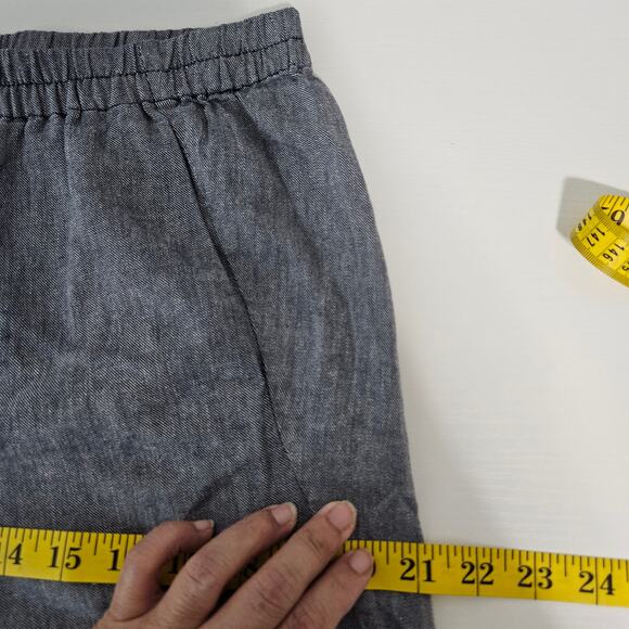 Mossimo Supply Co. Women's Blue Linen Blend Jogger Pants Sz M Casual Everyday - Picture 7 of 9